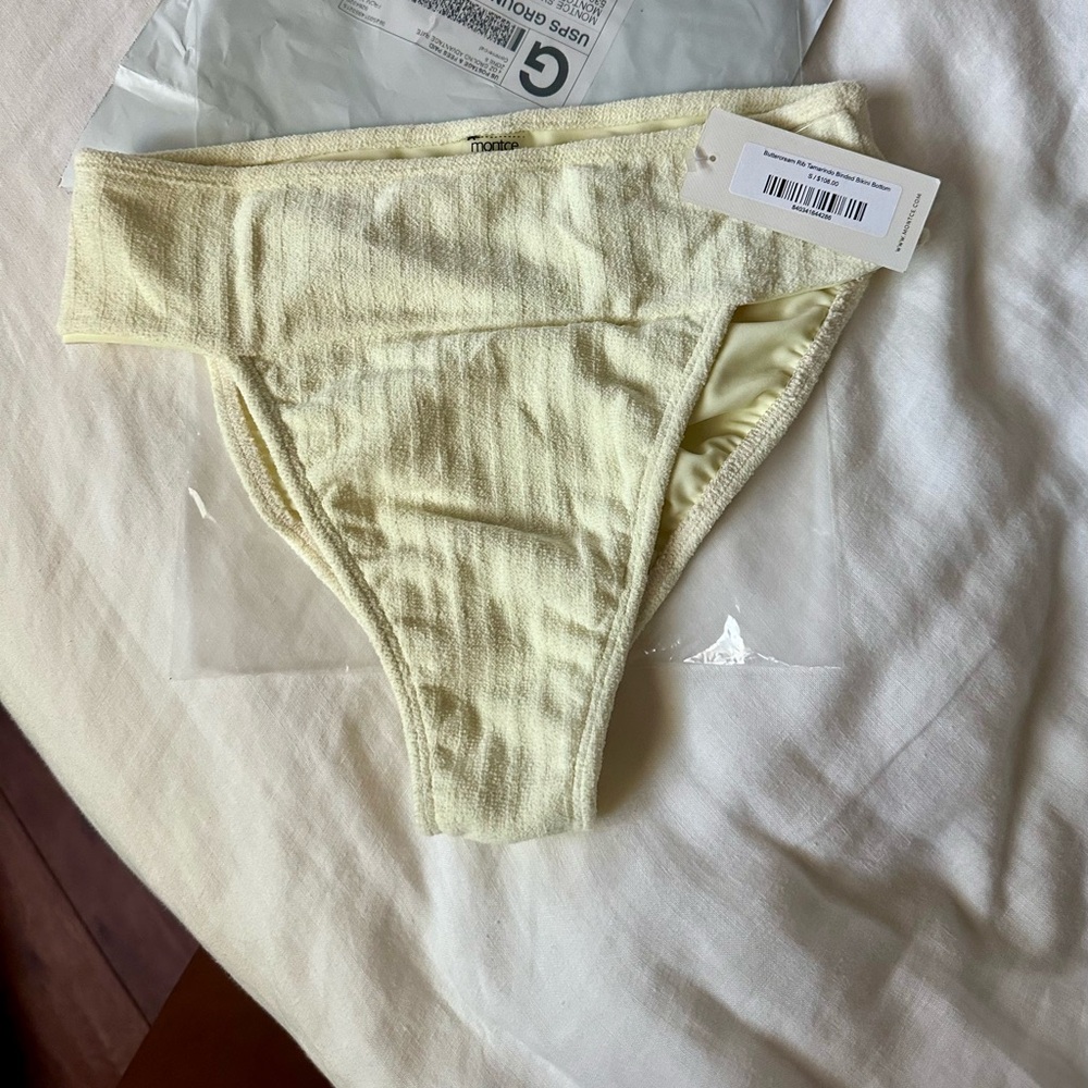 Montce Swim buttercream tamarindo binded bikini bottom size Small